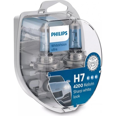 Philips WhiteVision Ultra H7 PX26d 12V 55W 2ks + 2x W5W