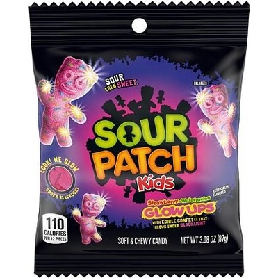 Sour Patch Kids Glow Ups kyselé žvýkací bonbony s příchutí jahody a melounu 87 g