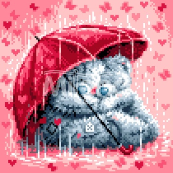 Image 1 of Milena Style Влюбени мечета - диамантен гоблен