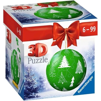Ravensburger - Puzzle 3D Puzzleball green Christmas ornament with a Norwegian pattern - 40 - 99 piese