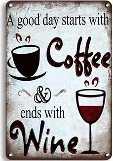 Ceduľa Coffe & Wine