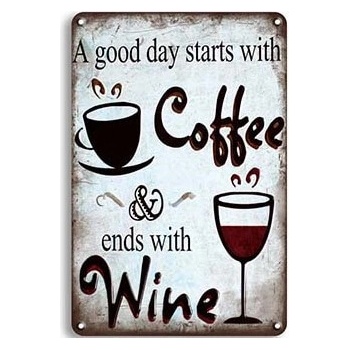 Ceduľa Coffe & Wine