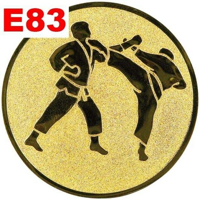 Emblém E83 KARATE umístění na sportovní pohár nebo medaili 25 mm