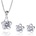 Silenti Jewelry Сребърен комплект "Цвете