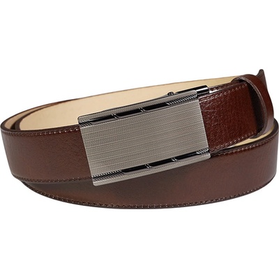 Penny Belts pánský kožený společenský opasek Diego tmavě hnědý