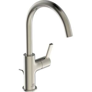 Ideal Standard Joy - Смесител за умивалник със сифон, Silver Storm BC777GN (BC777GN)