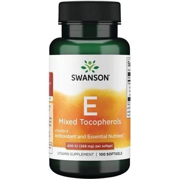 Swanson Vitamin E Mixed Tocopherols, 400 IU, 100 меки капсули, Swanson
