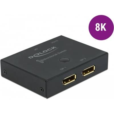 Delock DisplayPort 2 - 1 двупосочен превключвател 8K 30 Hz