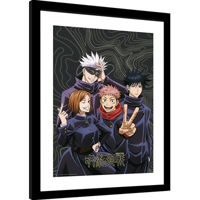 Rámovaný Obraz - Jujutsu Kaisen - Team Picture, 34.3 × 44.5 cm