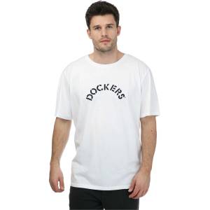 DOCKERS Тениска DOCKERS Men's Graphic Logo Regular Fit T-Shirt - Lucent White