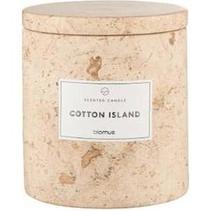 Blomus (Германия) Ароматна свещ BLOMUS FRABLI с аромат Cotton Island - Ø10 х h11 см - цвят травертин (BLOMUS 65450)