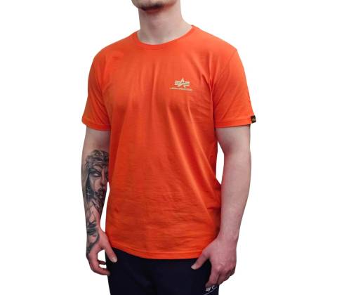 Alpha Industries Basic T Small logo Boost orange