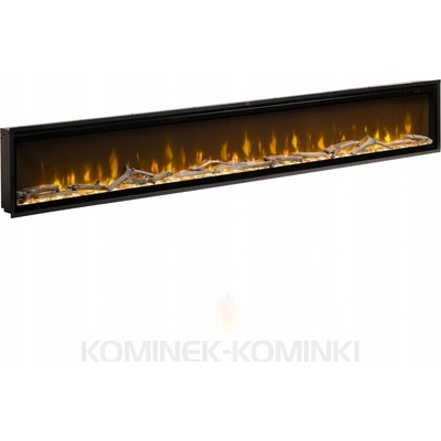 Dimplex Nástěnný elektrický krb s topením 2000 W 254,8 x 40,2 x 14,7 cm černý