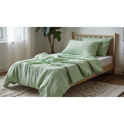 Textilomanie Mušelínové obliečky MOELLIN svetlo zelené 70x90 140x200