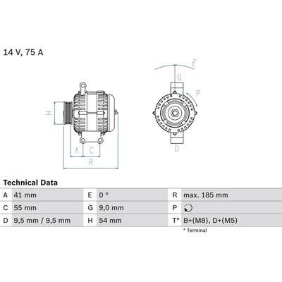 Alternátor BOSCH 0 986 048 781