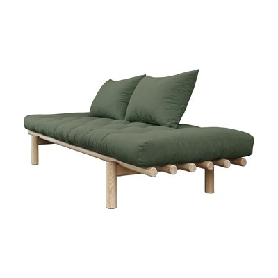 Sofa PACE by Karup 75*200 cm natural + futon olive green 756