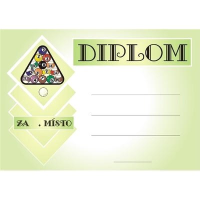 VIZINGR Kulečník diplom A4 č.14