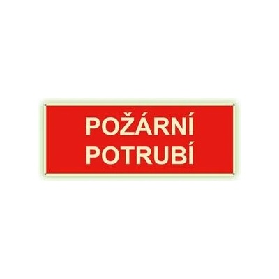 Požární potrubí - fotoluminiscenční tabulka s dírkami, plast 2 mm 210x80 mm