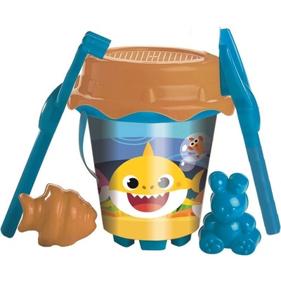 TULIMI Sada na písek Baby Shark Tulimi, kbelík s příslušenstvím, modrá