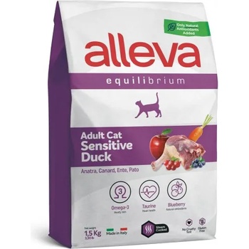 Diusapet ALLEVA® Equilibrium Sensitive Duck Adult - пълноценна храна за пораснали чувствителни котки, с патешко месо, Италия - 10 кг 1646