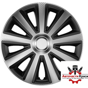 Versaco Тасове за джанти 16'' Versaco Carbon Aviator - Silver / Black (56308) - avtochastikrasi