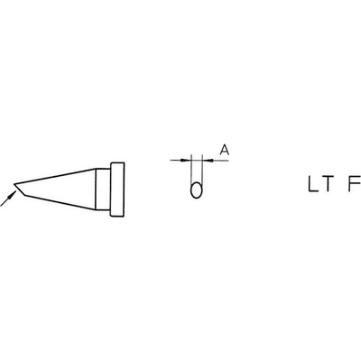 Weller LT-F spájkovací hrot okrúhla forma, skosená Veľkosť hrotov 1.2 mm Obsah 1 ks