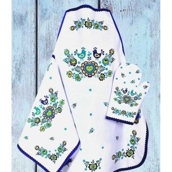 Praktik zástera folklór modrá
