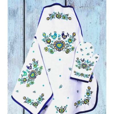 Praktik zástera folklór modrá
