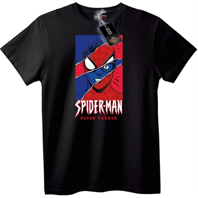 NOONEBRAND Тениска Spider-Man Питър Паркър - 2XL, Black