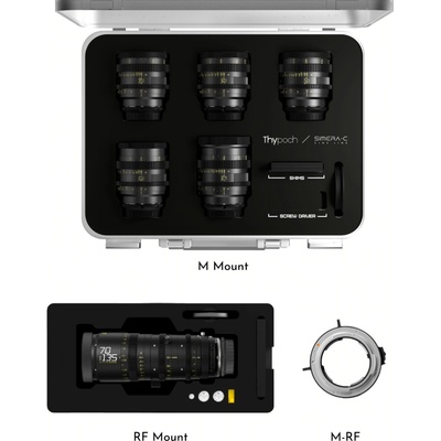 DZOFILM Catta Zoom 70-135mm+ Thypoch Simera-C 21/28/35/50/75mm+M Mount Positive Lock adapter