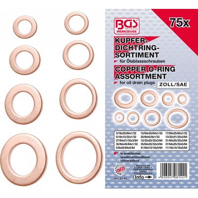Podložky těsnící měděné,75 kusů sada - BGS 8144 – Zboží Mobilmania