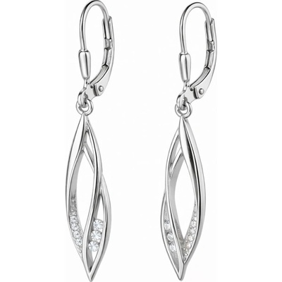 GRACE Silver Jewellery Stříbrné visací náušnice se zirkony Mia stříbro 925/1000 E-1514-MHT-7818/351 Stříbrná