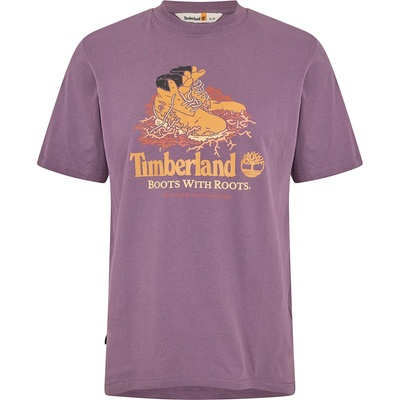 Timberland Тениска Timberland Men's Front Boot Graphic Regular Fit T-Shirt - Vintage Violet