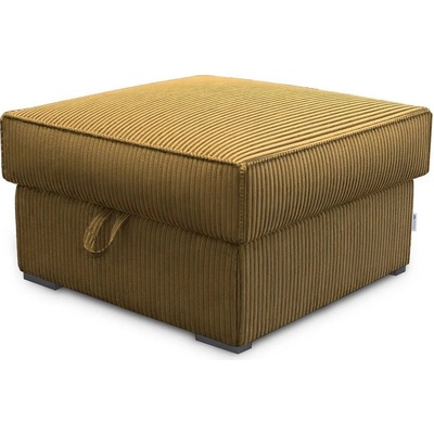 Textilomanie Horčicový taburet SMART COSARO s úložným priestorom 65x65 cm
