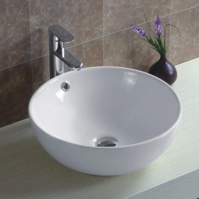 Inter Ceramic Умивалник за баня Трейси Ф43см, бял за мебел или плот (icb 873)