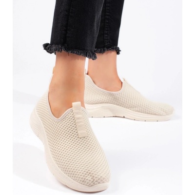 Výborné tenisky dámské bez podpatku béžové