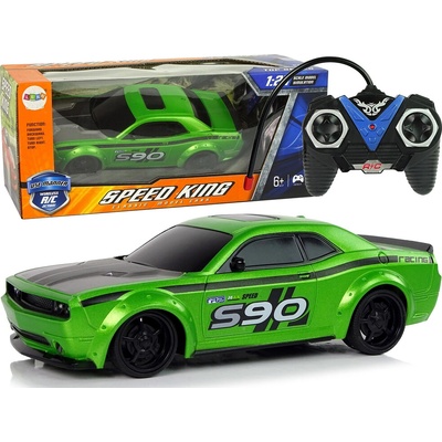 Lean Toys Sportovní auto na dálkové ovládání, závodní, zelené, 1:24