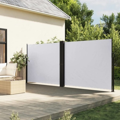 vidaXL Zatahovací boční markýza 160 x 1 000 cm Bílá