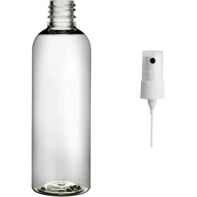 Via Plastová lahvička čirá s bílým kosmetickým rozprašovačem 100 ml