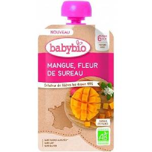 Babybio Био плодов мус Babybio - Манго с бъз, 120 g (3288131540436) - ozone