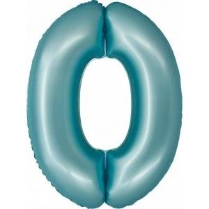 GoDan Foil balloon SMART digit 0, matt blue, 76 cm GoDan