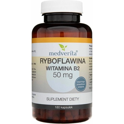 Medverita Riboflavín Vitamín B2 50 mg 180 kapsúl