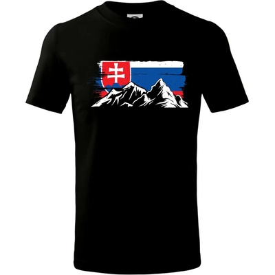 Slovenské hory tričko detské čierna