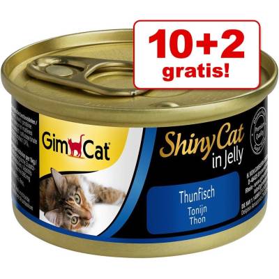 GimCat ShinyCat Jelly tuniak & kura 12 x 70 g