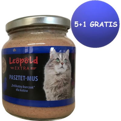 Leopold Pate Mousse Delicate Chicken pre mačky 6 x 300 g