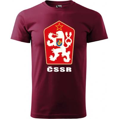 Maverprint Retro tričko ČSSR znak Československa Granátová