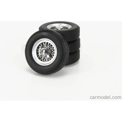 Kk-scale Accessories 4x Spokerims And Tires Set For Ferrari 1950 Red 1:18