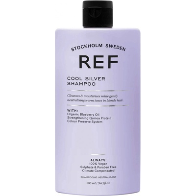 REF Cool Silver Shampoo neutralizující šampon pro platinově blond a šedivé vlasy 285 ml