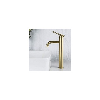 DMN Стоящ златист смесител за мивка Т903