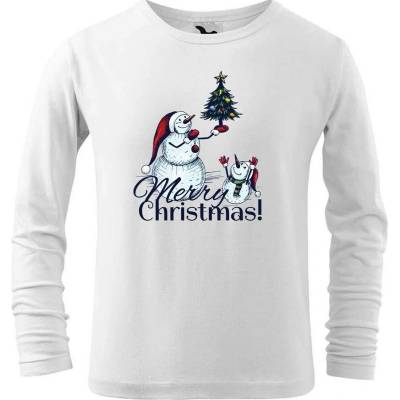 Dobrý triko Dětské bavlněné triko Merry Christmas! Bílá